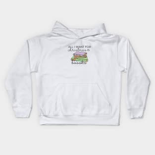 All I Want For Christmas Is Books Kids Hoodie